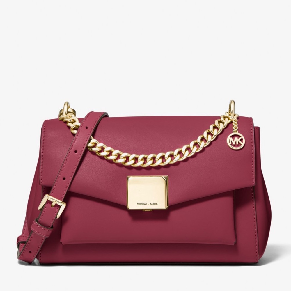 Michael Kors Lita Medium Leather Crossbody Bag